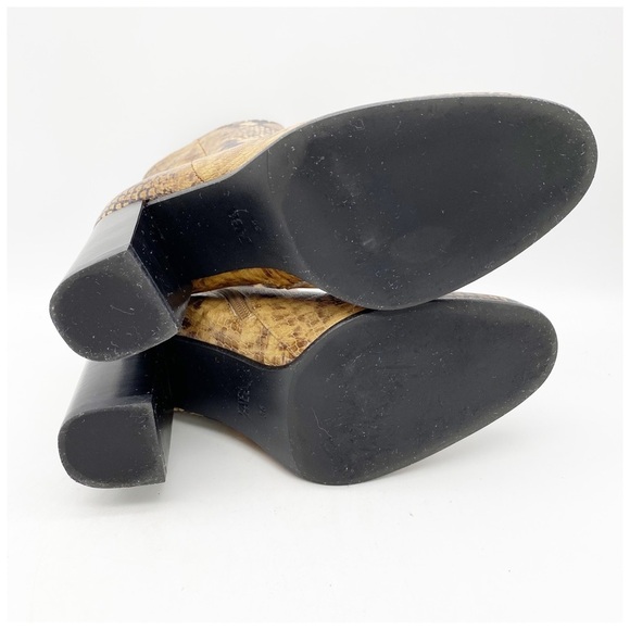 Zara Bloggers Favorite Leather Snake Print Boots‎ Size 36 - Picture 13 of 16